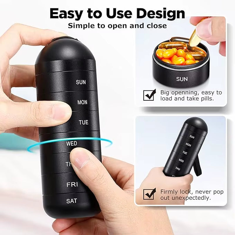 Compact Aluminum Medicine Box for 7 Days Eco-Friendly Multifunction Home Storage & Organization with Customizable Colors