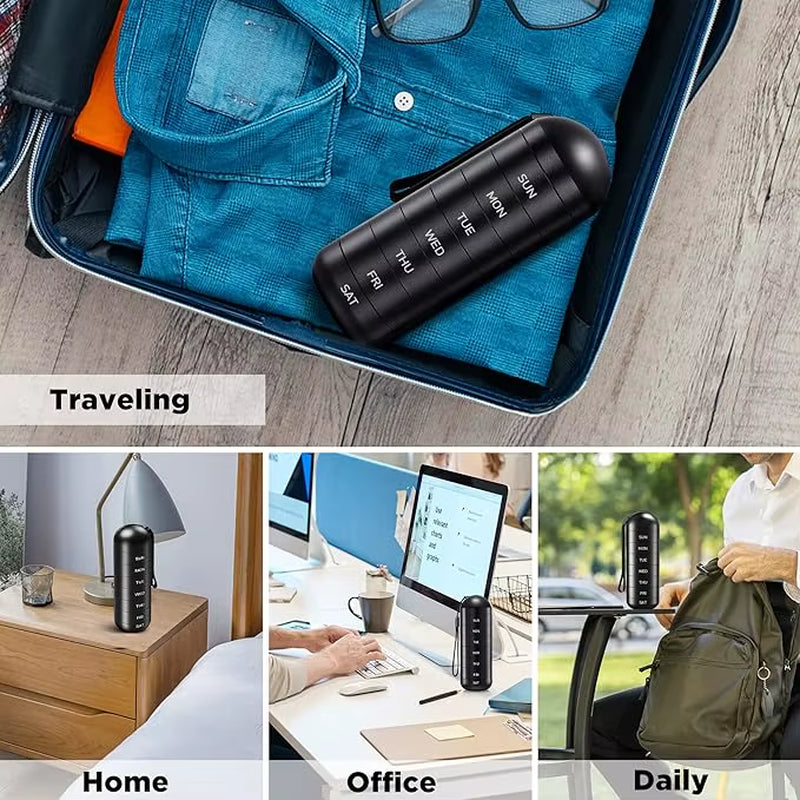 Compact Aluminum Medicine Box for 7 Days Eco-Friendly Multifunction Home Storage & Organization with Customizable Colors