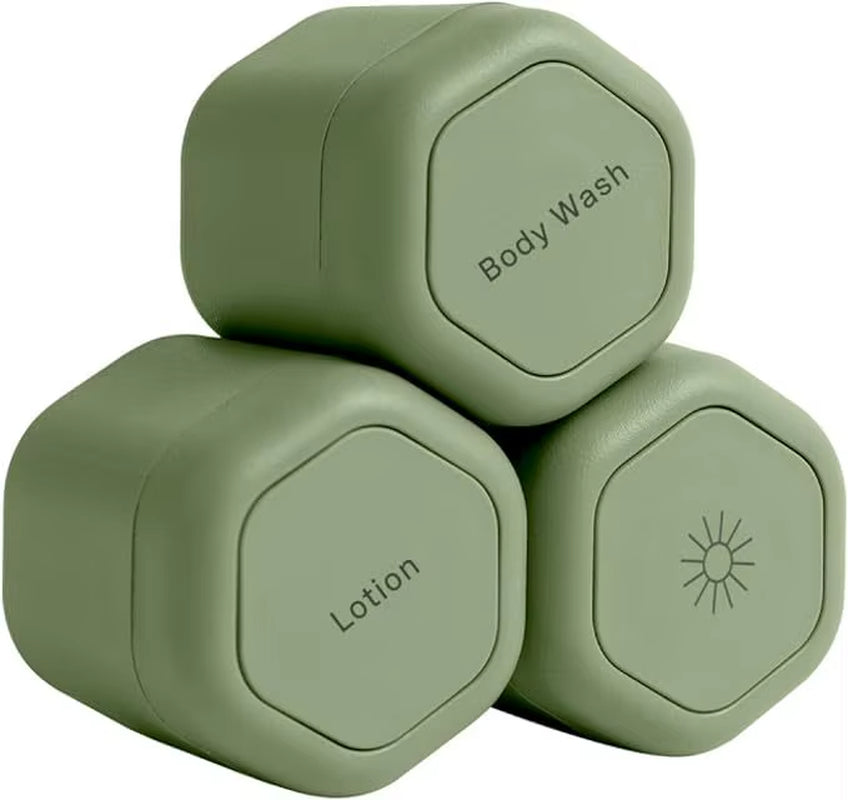 3Pcs Empty Sample Jars Travel Containers Leak Proof Refillable Magnetic Travel Capsules Magnetic with Lids Makeup Pot Jar