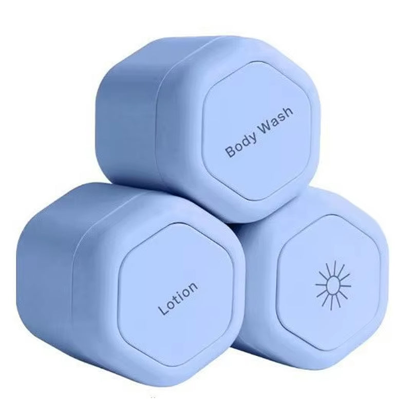 3Pcs Empty Sample Jars Travel Containers Leak Proof Refillable Magnetic Travel Capsules Magnetic with Lids Makeup Pot Jar
